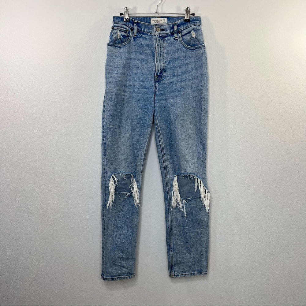 Abercrombie & Fitch Curve love The 90s Straight Ultra High Rise Jeans size 2/26R - Picture 2 of 7